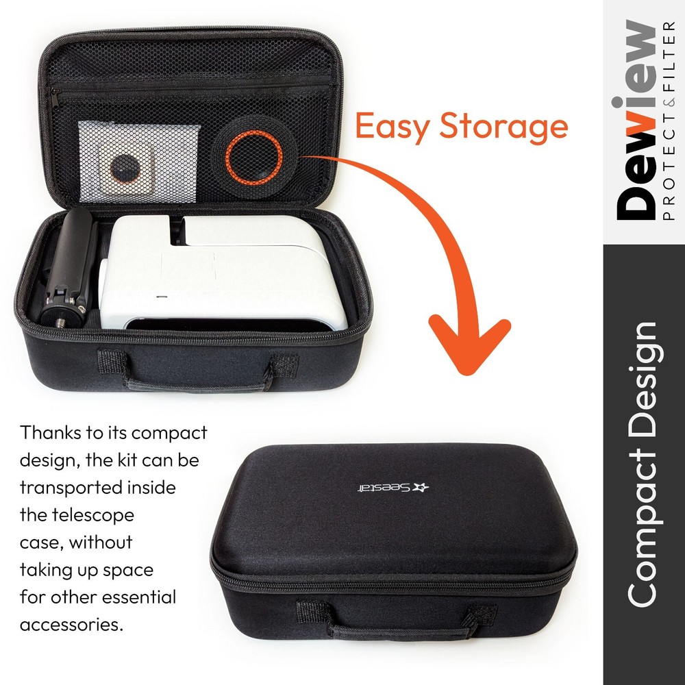 DeWiew Protect & Filter - Collapsible Dew Shield & Filter Holder for Seestar S30
