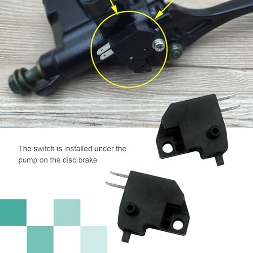 Motorcycle Brake Light Switch Replacement, 2-Pack Front Disc Brake Stop Light