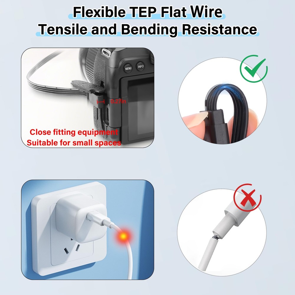 JSADZKJ Flexible USB Type-C to Micro Cable,90 Degree 30 centimeters