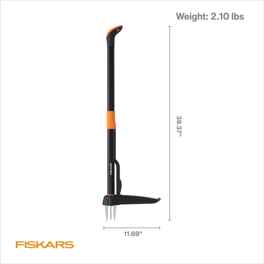 Stand Up Weed Puller Tool 4 Serrated Steel Claws Easy Eject Handle 39in