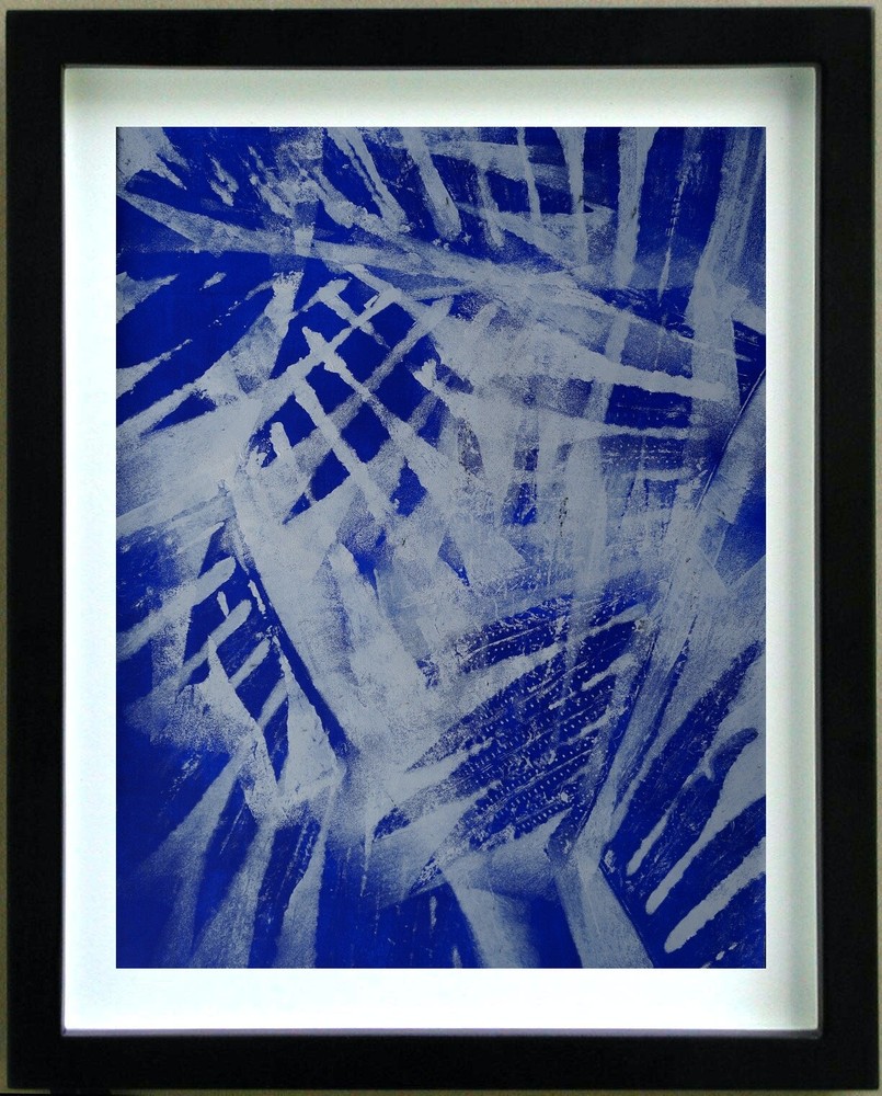 Acrylic Painting Abstract Composition Signed TEMPE (20th Century) (6)