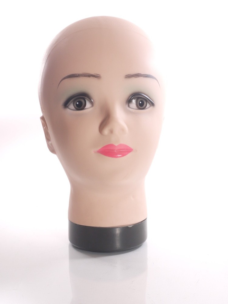 Mannequin Head Makeup Training Practice Wig Hat Display Bald Mannequin Head 9 3/