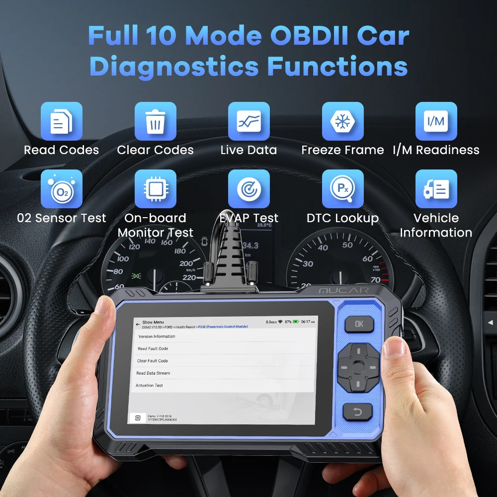 Mucar 682 OBD2 Scanner Full System Car Diagnostic Tool Fault Code Reader CANFD
