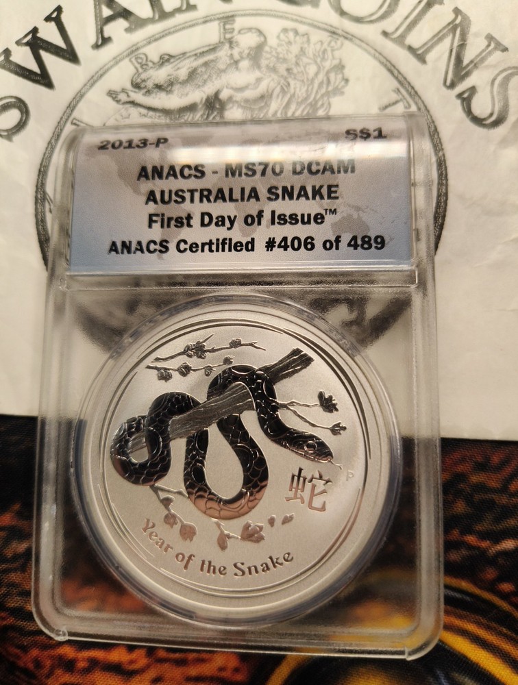 2013 P Australia Snake MS70 DCAM FDOI E5-101