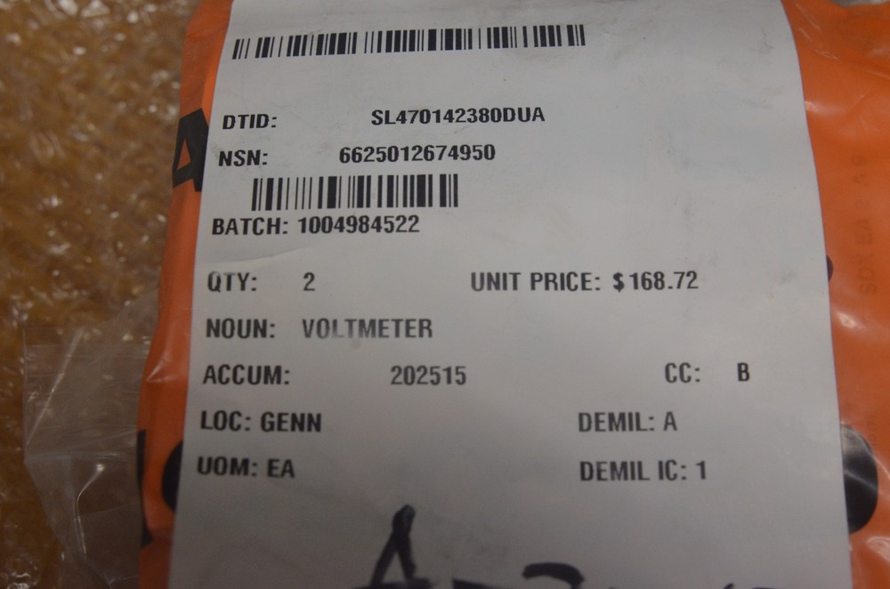 Simpson Voltmeter M-10486-2 0-80 (G-B)