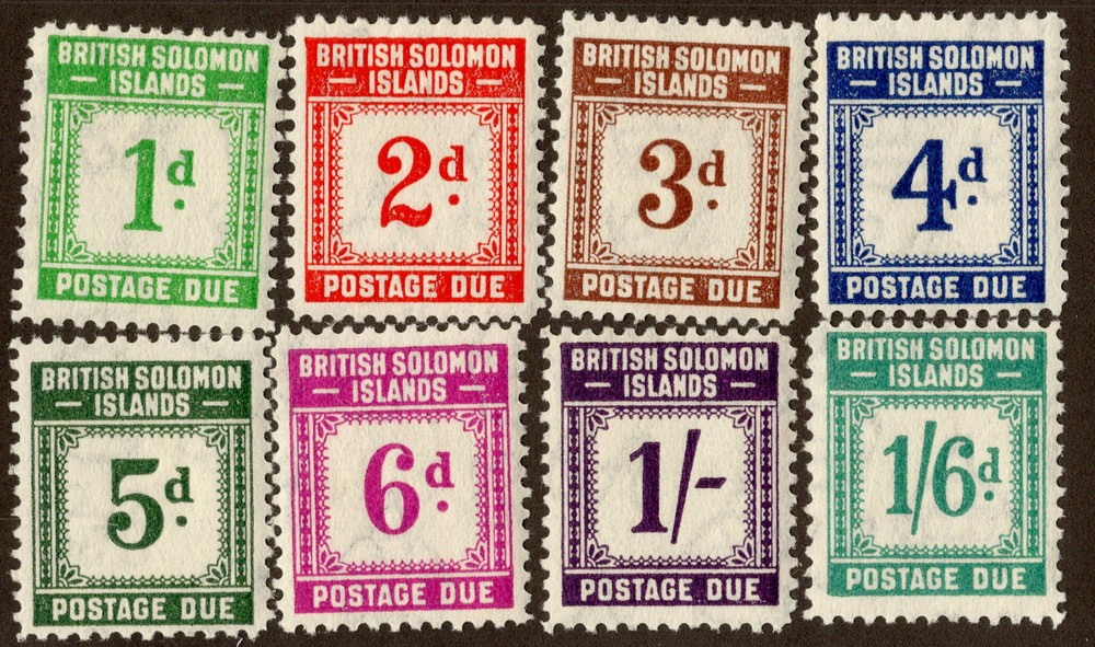 Solomon Islands Scott J1-J8 Mint never hinged.