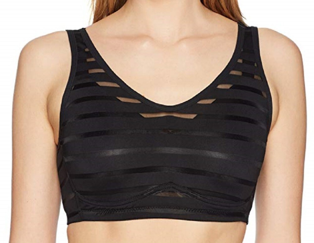 Rhonda Shear Mesh Stripe Molded Bra