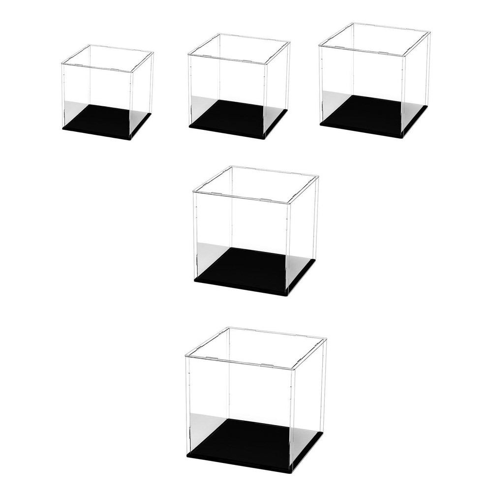 Clear Display Case Display Stand Storage Basket Showcase for Dolls Handbag