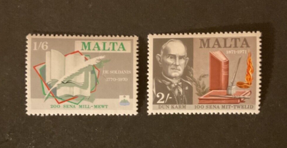 Malta Scott #423-4 never hinged