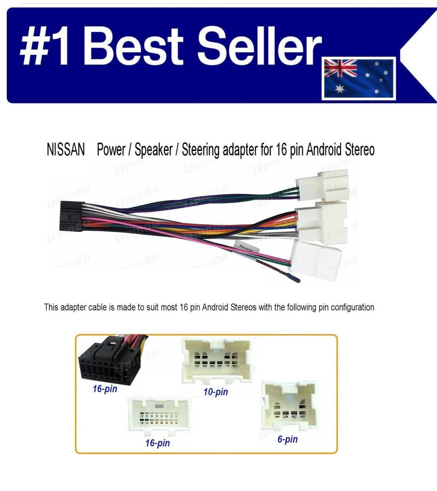 For  NAVARA 2006-2015 D22   POWER & ANTENNA ADAPTER FOR NEW ANDROID HEAD UNIT