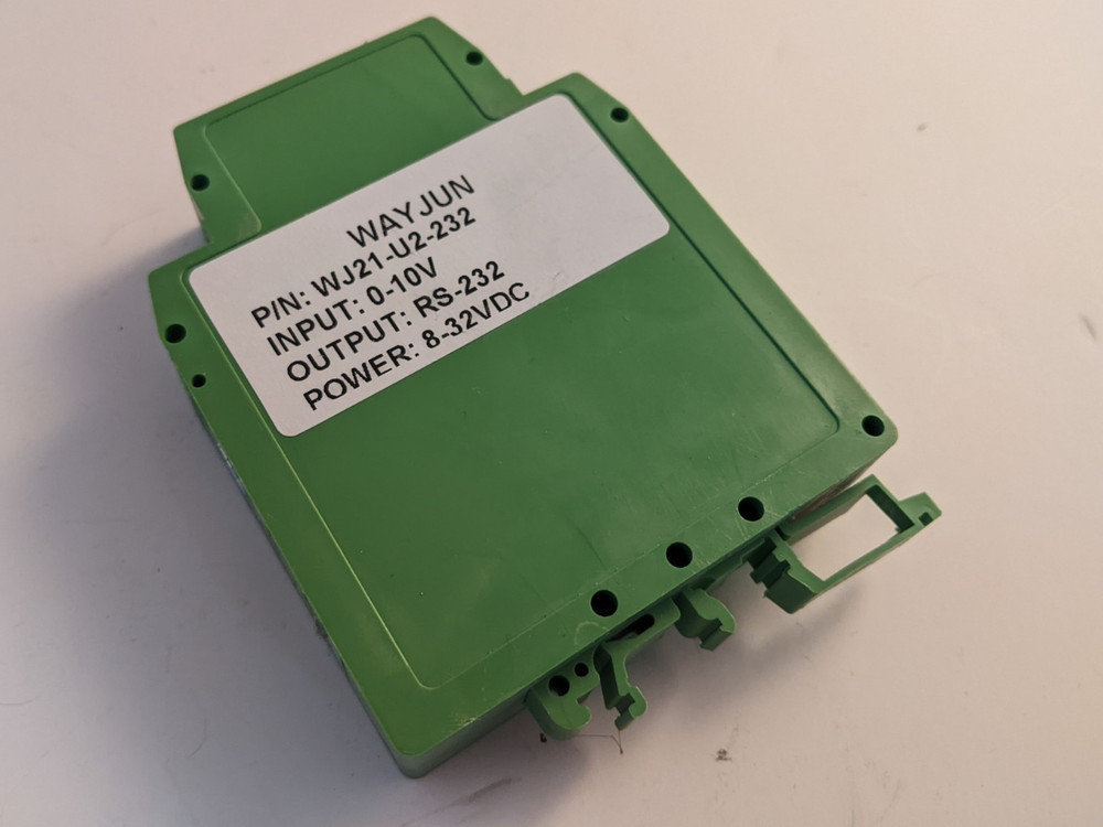 Input: 0-10V to Output: RS-232 converter DIN Rail
