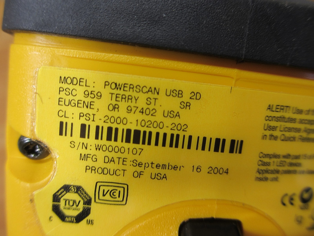 PSC PSI-2000-10200-202 *NEW* Powerscan USB 2D Barcode Scanner