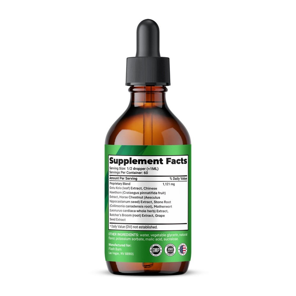 FlashBurn Drops Supplement, Max Strength Flash Burn Liquid formula (1 Pack)