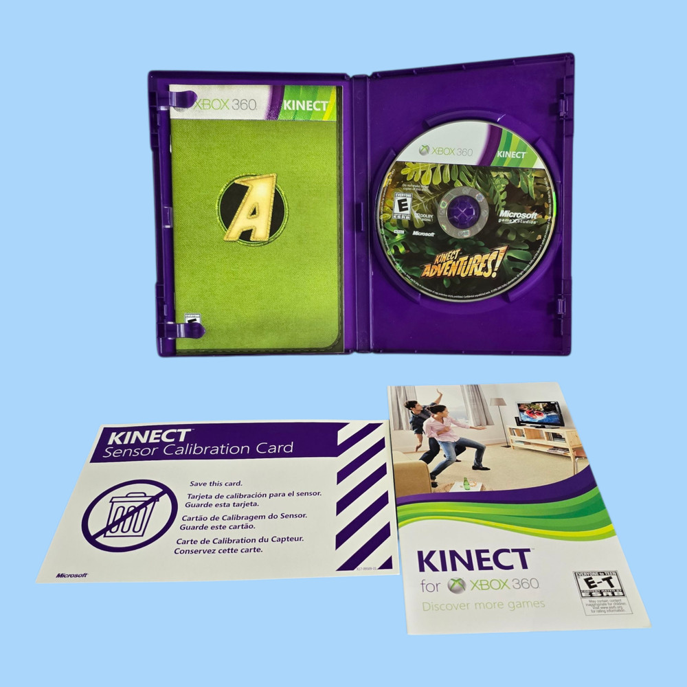 Microsoft Xbox 360 Kinect Sensor Model 1414 w/ Kinect Adventures! Game