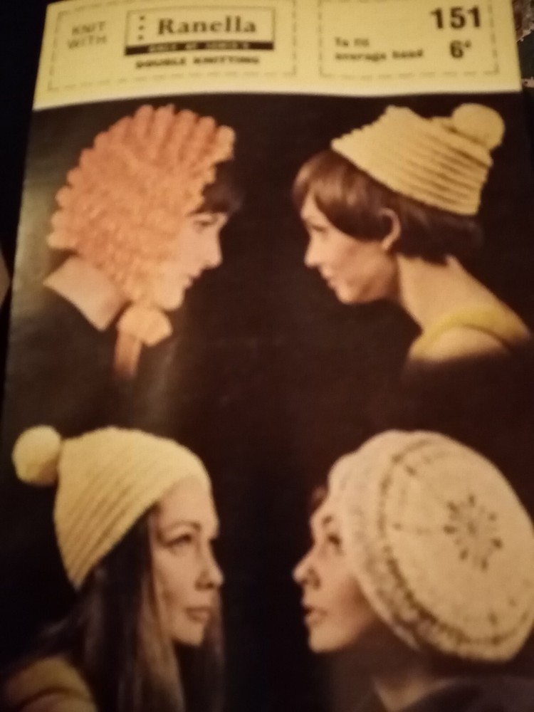 El53  knitting pattern ranella hats no 151 Lewis's