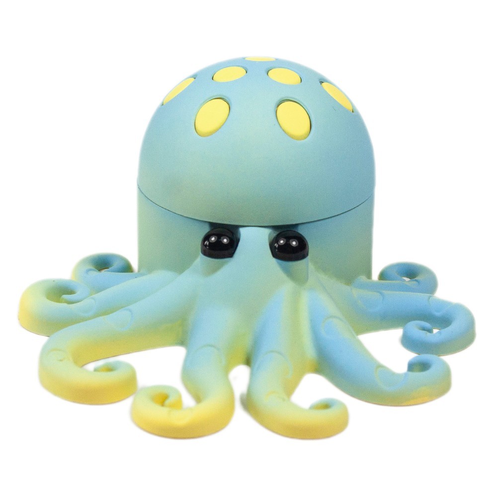 Cute Octopus Shape Herb Grinder, 4-Layer Durable Manual Metal Spice Crusher gift