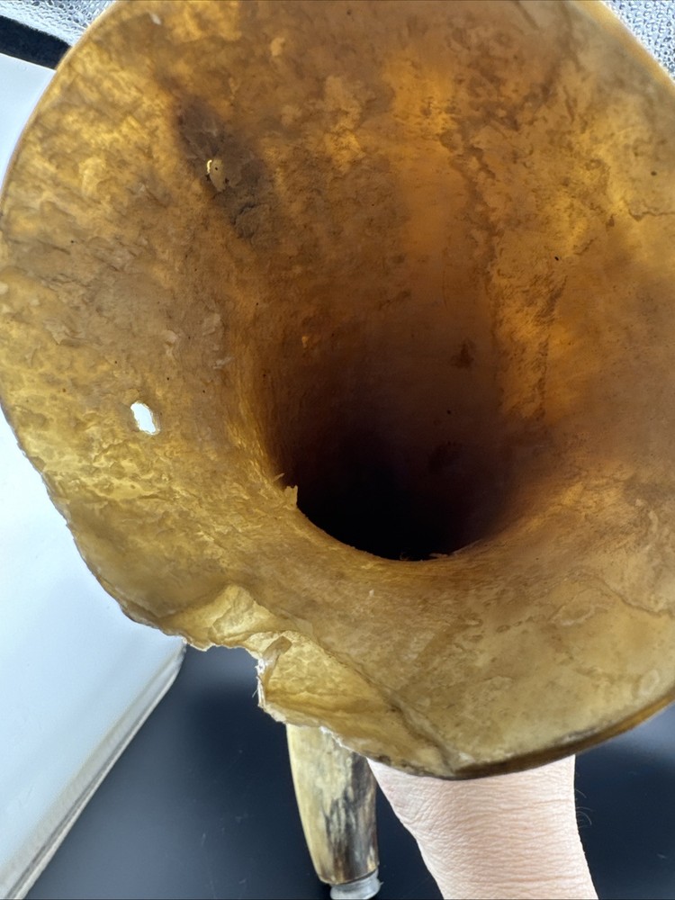 Vintage Black Powder Muzzleloader Powder Horn Some Damage📦