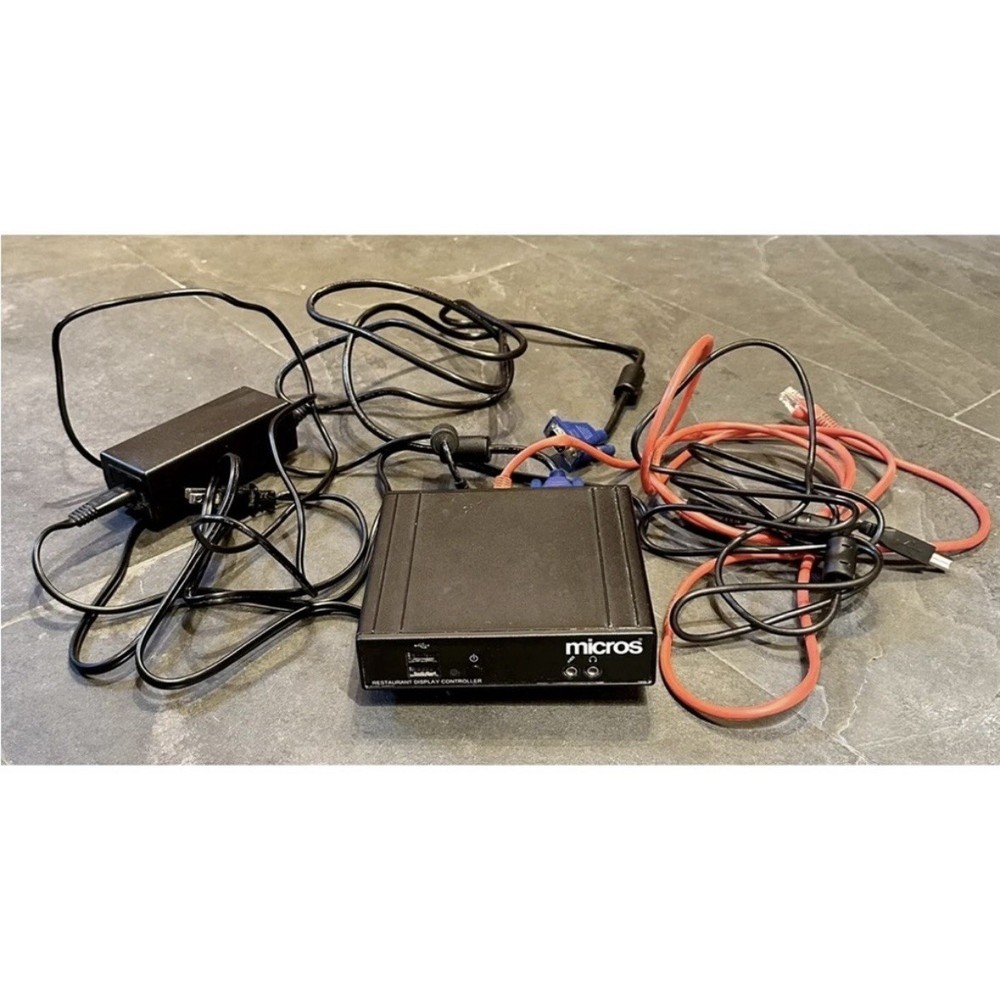 MICROS RESTAURANT DISPLAY CONTROLLER MODEL DT166 INPUT DC12V 2A + POWER CORDS