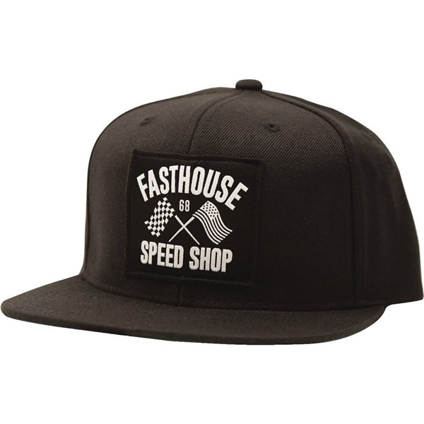 Fasthouse Fast Flags Youth Snapback Hat | Black