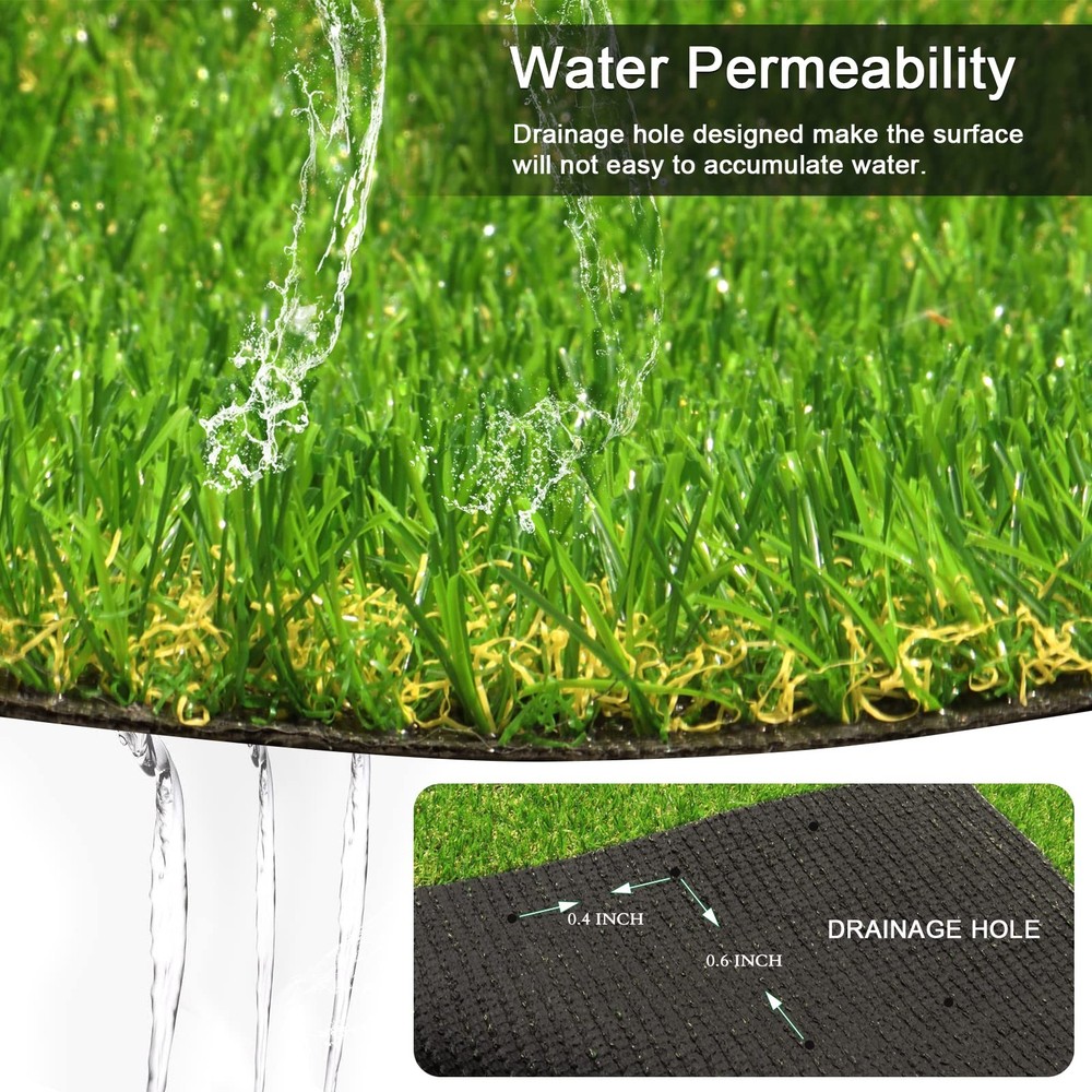 Weidear Artificial Turf Grass 4 ft x 6 ft, 4' x 6' (Rectangular), Green