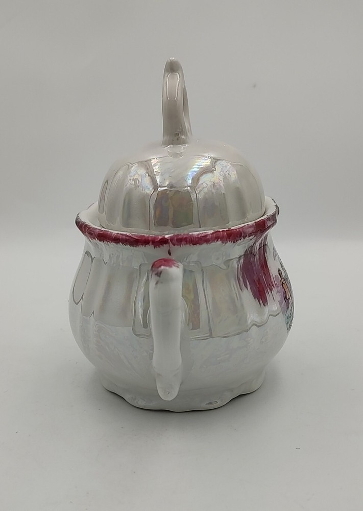 Japan Opulescent Lusterware Sugar Bowl with Lid Replacement