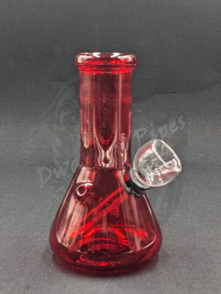 5" Inch Glass Hookah Water Pipe Bong Red Beaker
