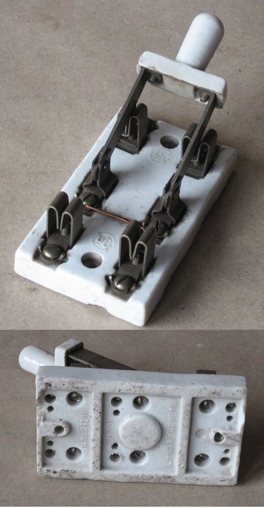 ANTIQUE ELECTRIC INSTRUMENT DEVICE CHANGE-OVER SWITCH