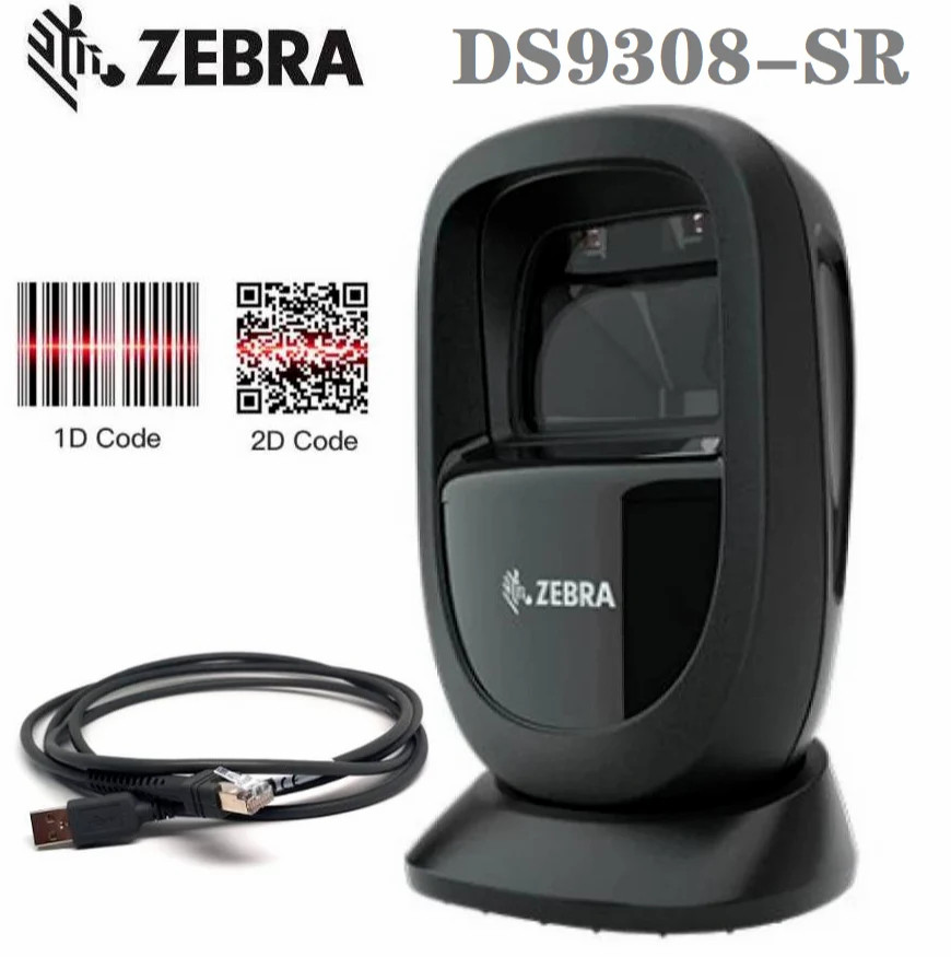 ZEBRA DS9300 SERIES BARCODE SCANNER CABLE CONNECTIVITY 1D, 2D  MIDNIGHT BLACK