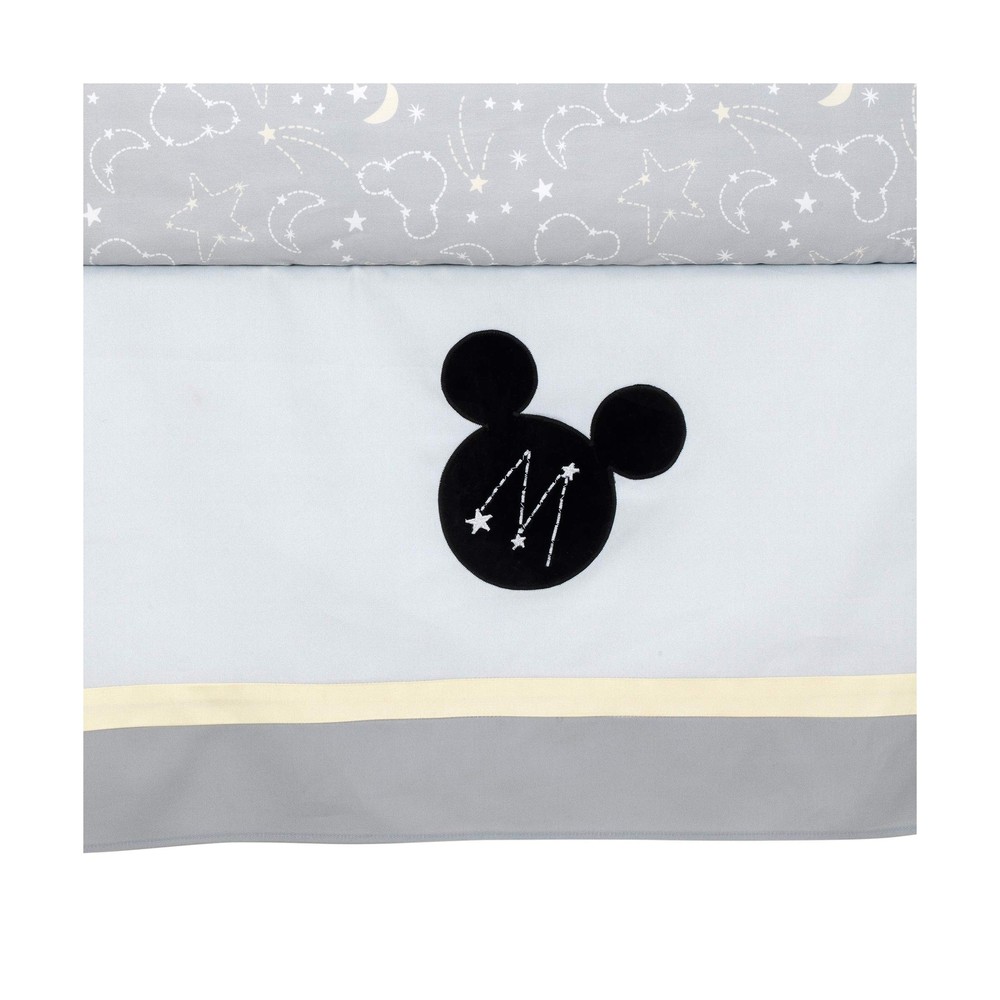Lambs & Ivy Mickey Mouse 4Piece Crib Bedding Set, Gray