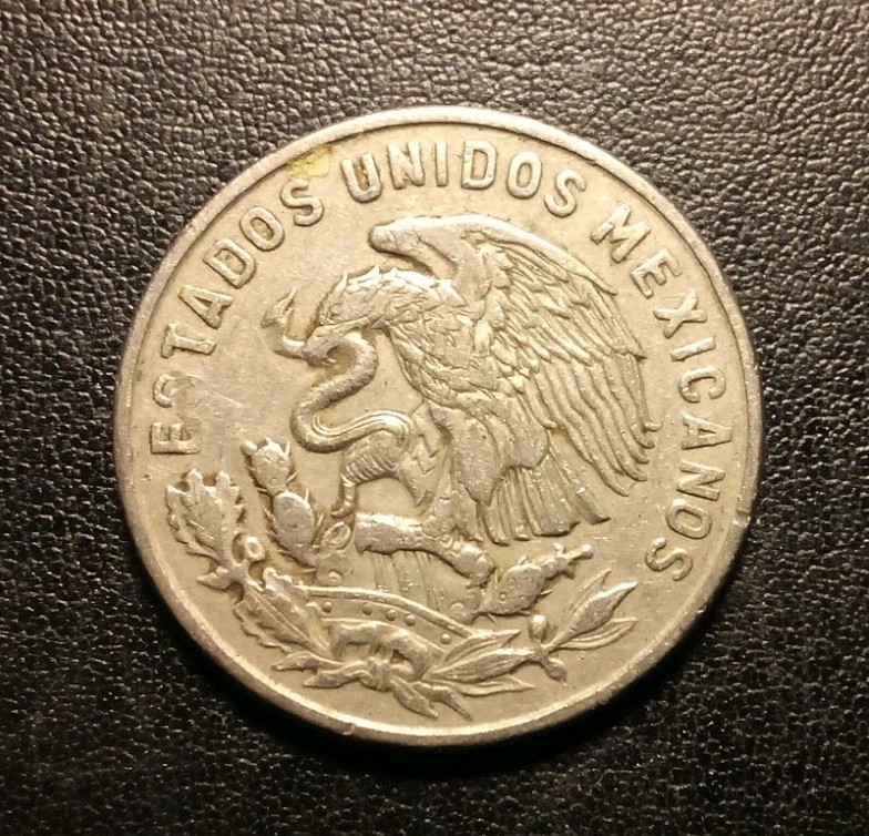 1968 Mexico 50 Centavos Coin