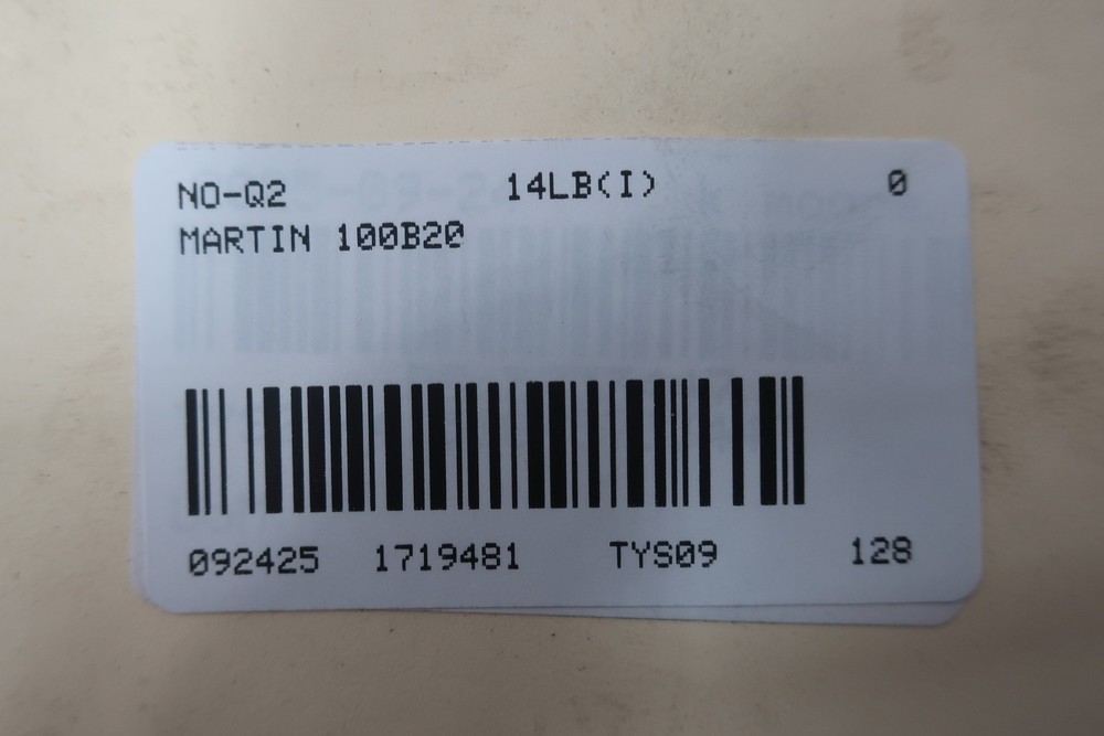 Martin 100B20 Single Roller Chain Sprocket 20t