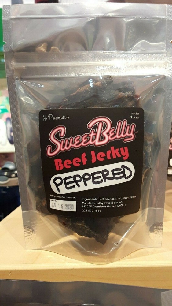 Sweet Belly Gourmet beef jerky 1.5 oz.