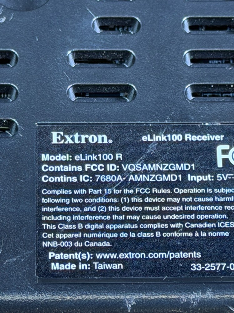 Extron eLink 100 R Wireless Receiver Unit Works Ships Fast!!!