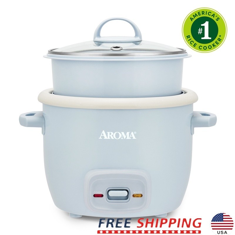 4-Cup Small Rice Cooker W/ Steamer Nonstick Ceramic Automatic Warm Function New