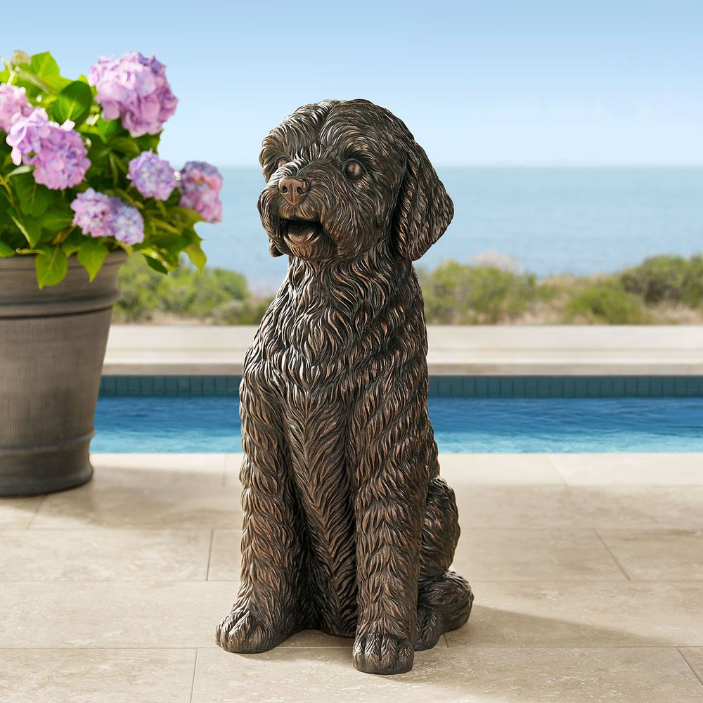 Member's Mark Sitting Doodle Dog Statue. NEW