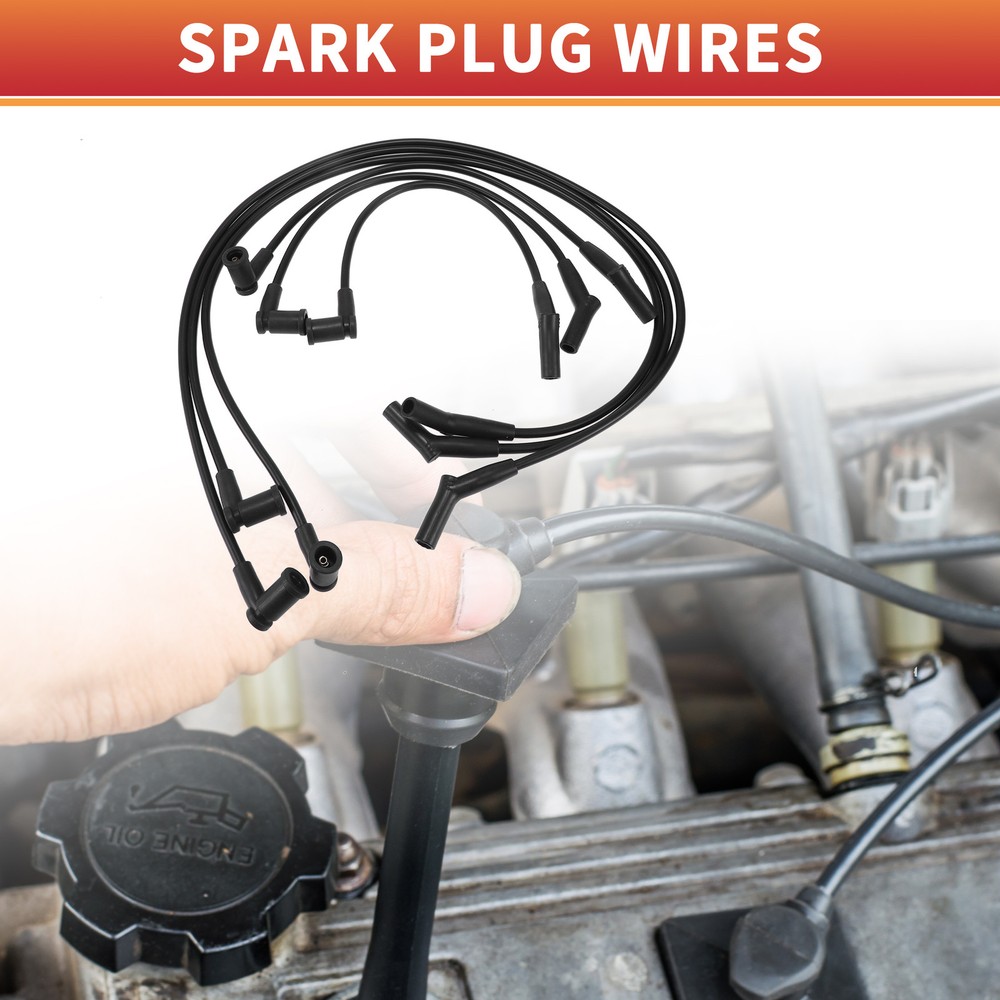 Pack (1) Spark Plug Wire Ignition Coil Cable for Ford E-150