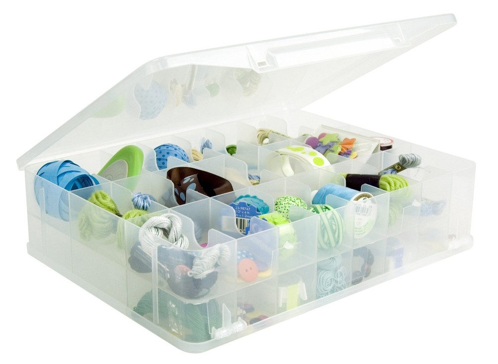 Creative Options Double Sided Thread Organizer Box 14.5 Storage Solution