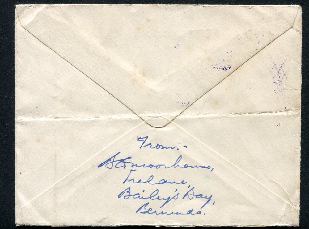 BERMUDA (23604): FIRST FLIGHT COVER/BAILEY’S BAY cancel 1941