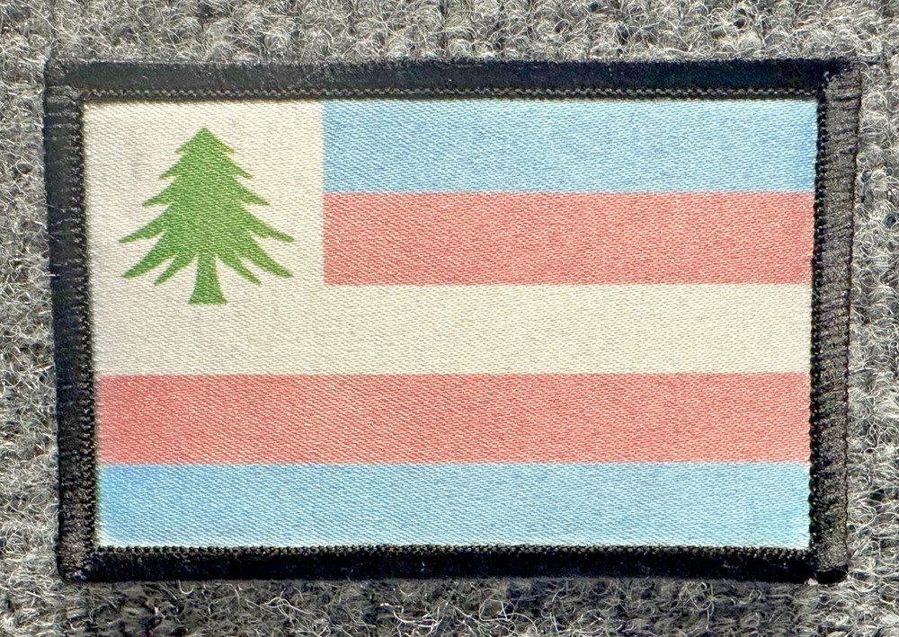 New England Flag Morale Patch Hook & Loop Transgender Pride Independence