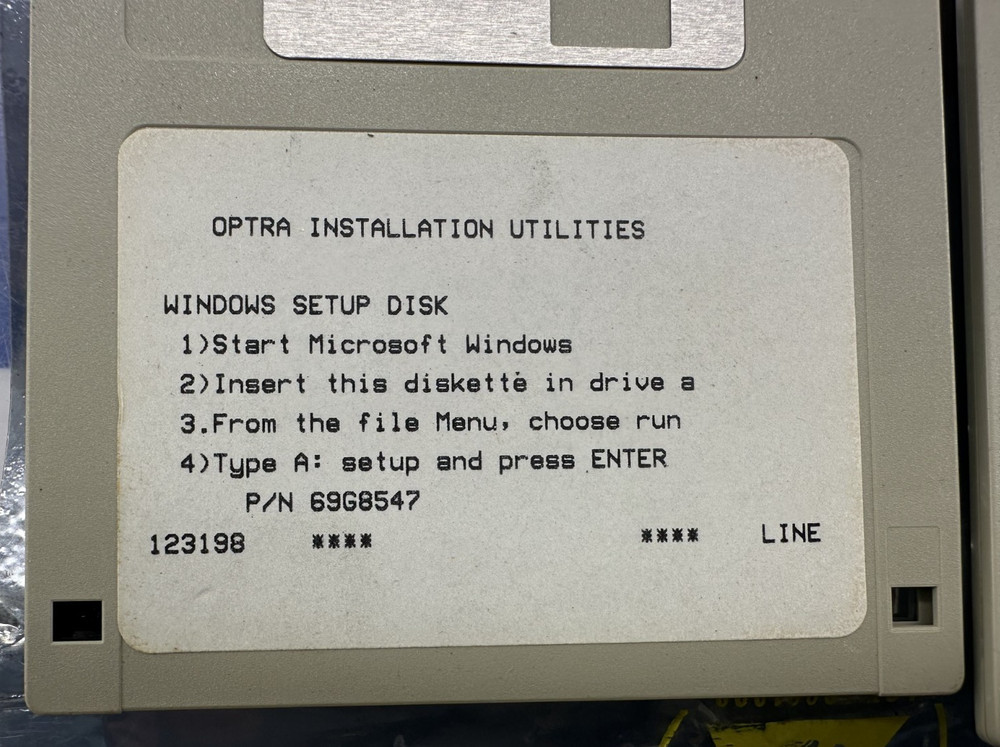 OPTRA INSTALLATION UTILITIES WIN SETUP DISK 69G8547