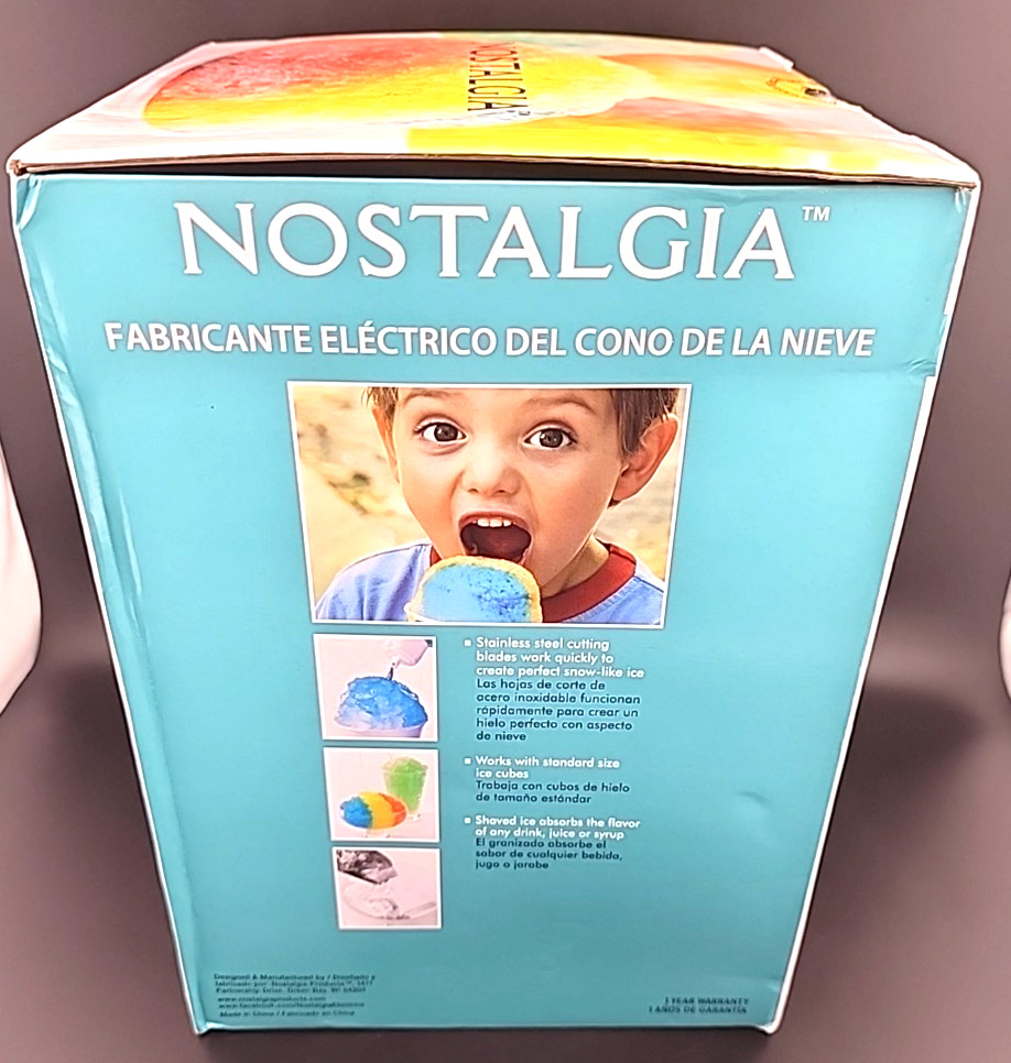 Nostalgia Electric Snow Cone & Shaved Ice Maker - NEW Sealed and includes cups!