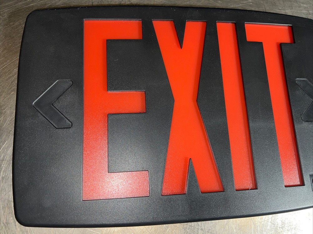 LITHONIA LIGHTING EXIT SIGN REPLACEMENT FACE PANEL RED LETTERS Nos Surplus