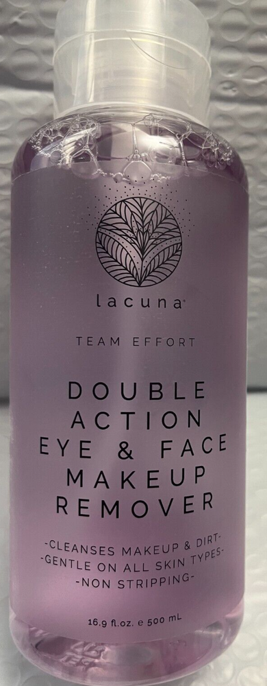 LACUNA DOUBLE ACTION EYE&FACE MAKEUP REMOVER 16FLOZ