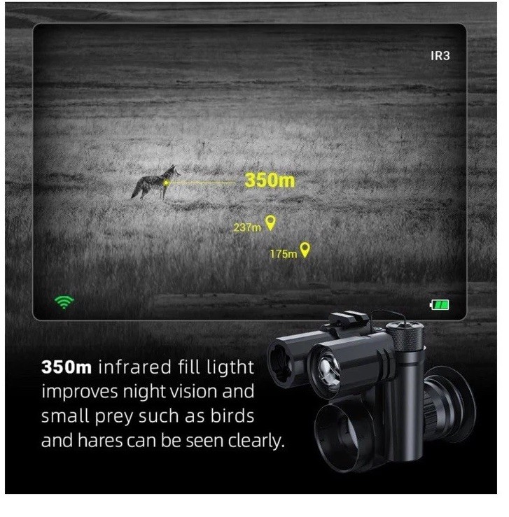 PARD Night Vision Monocular, Night Vision Goggles with Rangefinder