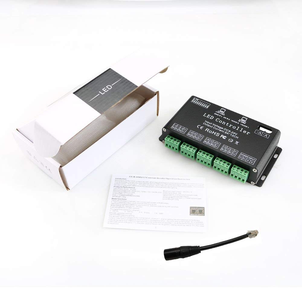 12 Channel Dmx Decoder Rgb Led Light Strip Controller Dmx512 Decoder Dimmer Driv