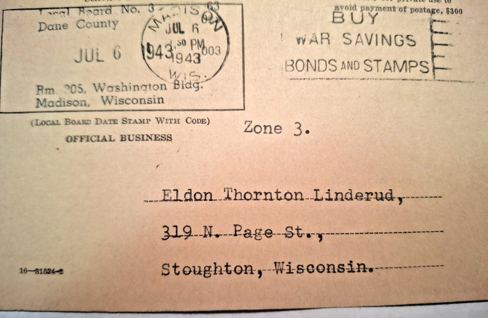 NOTICE OF CLASSIFICATION 1943