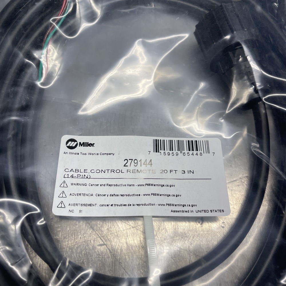 Miller 279144 Cable Control Remote 20ft 3in  14-Pin