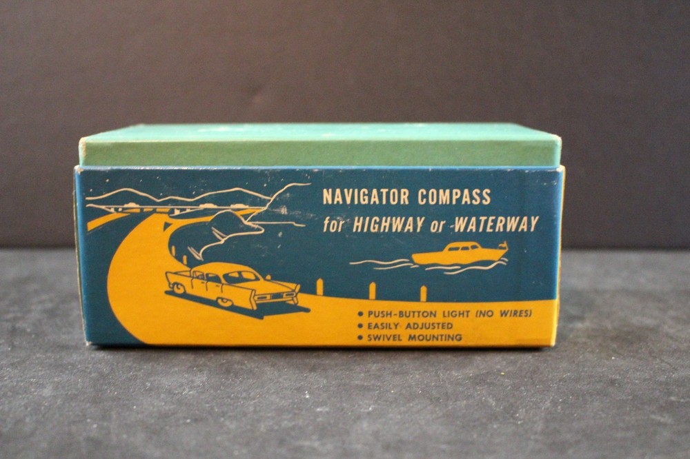 Vintage Compass - Taylor Navigator Compass - Self Illuminated - with Box