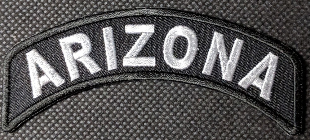Arizona Mini Rocker Embroidered Biker Patch