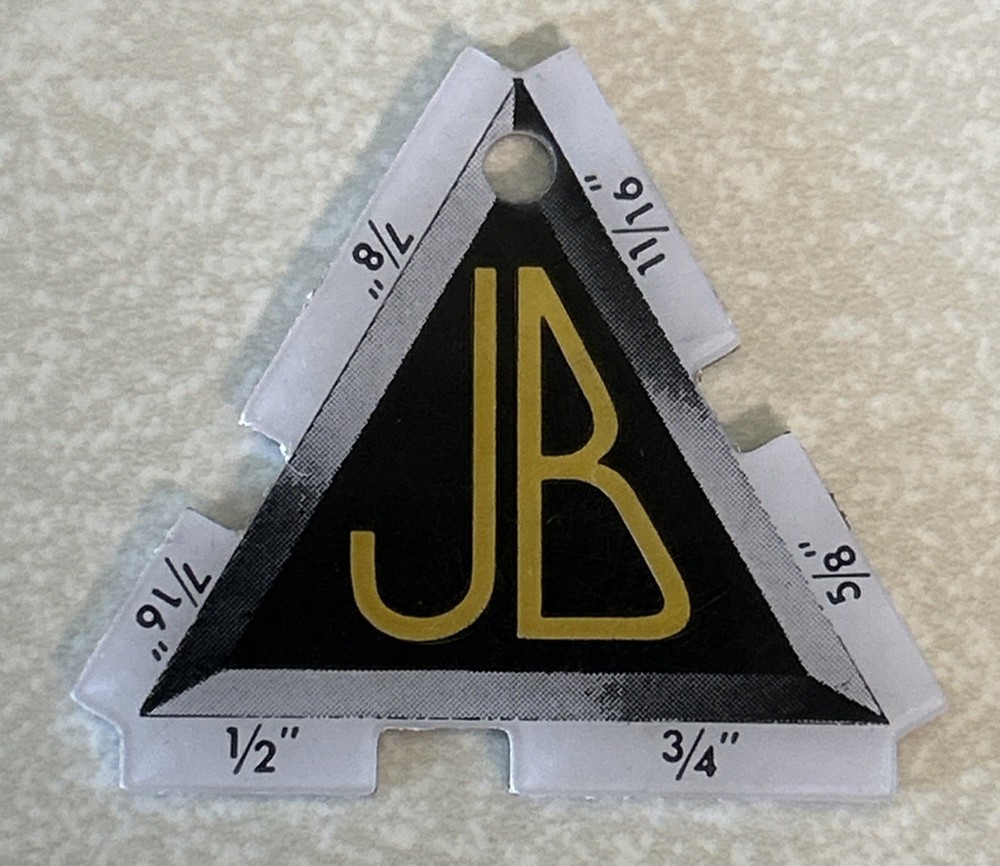 Vintage Jacoby-Bender JB Watch Bands Plastic Triangular Measuring Tag Piece
